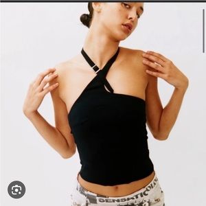 With Jean Black Buckles Top